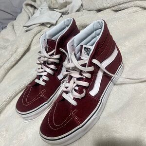 Maroon High Top Vans